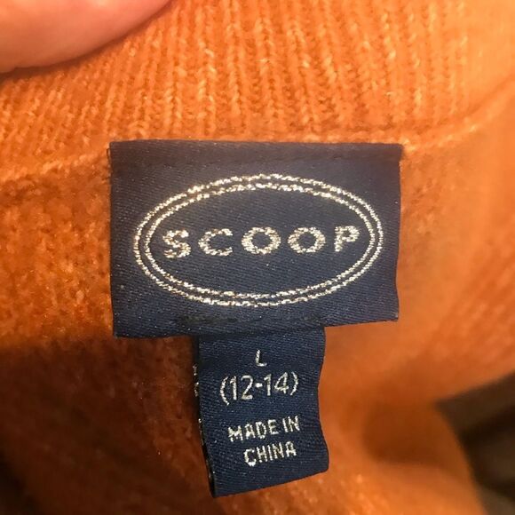 Scoop NYC Women's Orange Cowl Neck Sweater - Picture 8 of 11